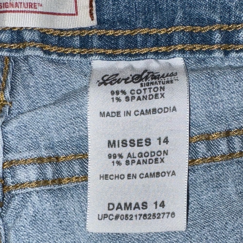 Levi Strauss signature Blue Jean Shorts Sz 14 - Picture 7 of 13